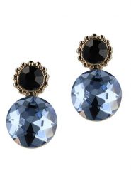 Otazu Pozłacane kolczyki-wkrętki z kryształami rozmiar: onesize. Niebieskie kolczyki Otazu, z kryształem, pozłacane. Za 43.99 zł.