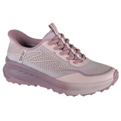 Buty sportowe Sneakersy damskie, Slip-Ins: Switch Back - Mist. Fioletowe buty sportowe lifestyle Skechers, bez wzorów, bez zapięcia, trekkingowe, skechers sport. Za 399.99 zł.
