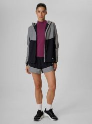 4F Spodenki do biegania odblaskowe damskie - czarne XL. Czarne szorty 4f, bez wzorów, z materiału. Za 199.99 zł.