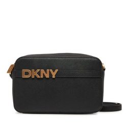 Torebka DKNY. Czarne listonoszki DKNY, bez wzorów, bez dodatków. Za 609.99 zł.