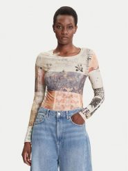 Desigual Bluzka Limbani 25WWTK33 Kolorowy Regular Fit. Bluzki Desigual, xs, bez wzorów, z wiskozy, bez kołnierzyka, bez ramiączek. Za 279.99 zł.