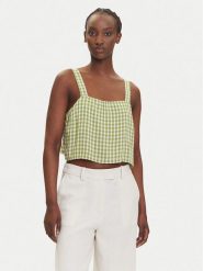 RVCA Top 23B041503 Zielony Relaxed Fit. Zielone topy RVCA, l, bez wzorów, z wiskozy, bez kołnierzyka, bez ramiączek. Za 639.99 zł.