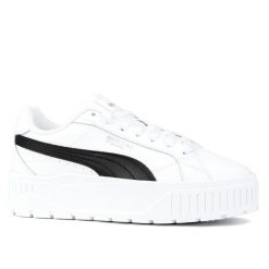 Buty damskie sportowe platformy Puma KARMEN II JR. Białe buty treningowe Puma, bez wzorów, z dresówki, bez zapięcia, trekkingowe. Za 179.00 zł.