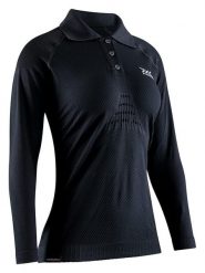 X-Bionic Funkcyjna koszulka polo w kolorze czarnym rozmiar: XS. Czarne t-shirty sportowe X BIONIC, xs, bez wzorów, z materiału, bez ramiączek, outdoorowe. Za 252.99 zł.