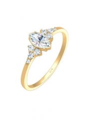 Elli Damski walentynkowy z markizem z kryształami w srebrze próby 925 Sterling Silver Pierścionki 1 ct. Szare pierścionki Elli, srebrne. Za 248.99 zł.