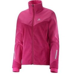 Kurtka trekkingowa damska Salomon Pulse Softshell. Czerwone kurtki przejściowe sportowe Salomon, m, bez wzorów, z softshellu, bez kaptura, trekkingowe. Za 252.00 zł.