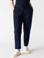 Les Lunes Spodnie "Amyy" w kolorze granatowym rozmiar: M. Niebieskie spodnie materiałowe Les Lunes, bez wzorów, z materiału, klasyczne. Za 173.99 zł.