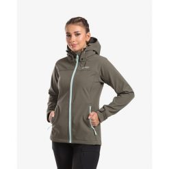 Damska kurtka softshell Kilpi RAVIA-W. Zielone kurtki przejściowe sportowe Kilpi, m, bez wzorów, z softshellu, bez kaptura, trekkingowe. Za 318.77 zł.