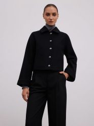 BGN Kurtka przejściowa w kolorze czarnym rozmiar: 38. Czarne kurtki BGN, bez wzorów, z wełny, bez kaptura. Za 187.96 zł.