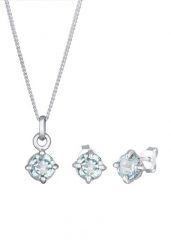 Elli PREMIUM Damski wisiorek z pasjansem i kolczyki z topazem ze srebra próby 925 Sterling Silver Zestawy 1 ct. Szare kolczyki Elli PREMIUM, z topazem, srebrne. Za 333.99 zł.