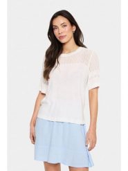 SAINT TROPEZ Sweter w kolorze kremowym rozmiar: XS. Brązowe swetry Saint Tropez, s, bez wzorów, z wiskozy, klasyczne, bez ramiączek. Za 104.99 zł.