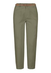 Bawełniane spodnie R-LANA. Brązowe chinosy Volcano, s, bez wzorów, z bawełny, klasyczne. Za 169.99 zł.