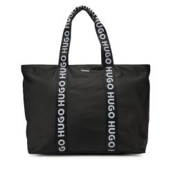 Torebka HUGO. Czarne shopper bag Hugo, bez wzorów, bez dodatków. Za 349.99 zł.