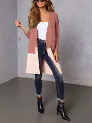 LA Angels Kardigan w kolorze jasnoróżowo-kremowym rozmiar: XL. Brązowe swetry LA Angels, xl, bez wzorów, bez ramiączek. Za 144.24 zł.