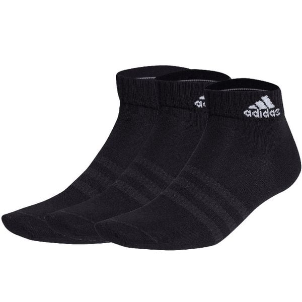Skarpety adidas Thin and Light Ankle Socks 3P. Czarne skarpetki adidas, bez wzorów, z bawełny. Za 51.00 zł.