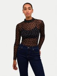 Kaffe Bluzka Johanne 10507815 Czarny Slim Fit. Czarne bluzki Kaffe, xl, bez wzorów, z syntetyku, bez kołnierzyka, bez ramiączek. Za 89.99 zł.