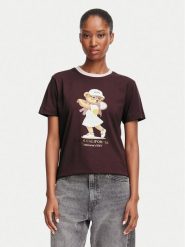 Guess T-Shirt V6BI14 K6742 Bordowy Regular Fit. Czerwone t-shirty Guess, xl, z aplikacjami, z bawełny, bez kołnierzyka, bez ramiączek. Za 174.99 zł.