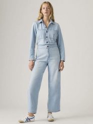 Levi's Kombinezon dżinsowy w kolorze błękitnym rozmiar: L. Niebieskie kombinezony Levi's, l, bez wzorów, z bawełny, bez kołnierzyka, bez ramiączek. Za 214.95 zł.