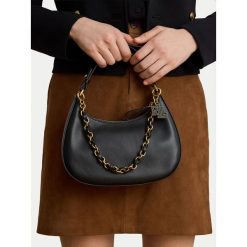 Torebka LAUREN RALPH LAUREN. Czarne torebki klasyczne Lauren Ralph Lauren, bez wzorów, klasyczne, bez dodatków. Za 1,599.00 zł.
