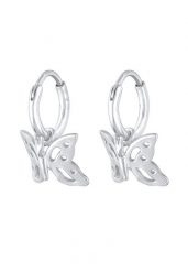 Elli Damskie kreole motyl zawieszka filigranowa ze srebra próby 925 Sterling Silver Kolczyki koła 1 ct. Szare kolczyki Elli, srebrne. Za 248.99 zł.