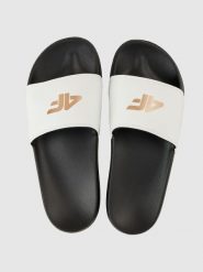 Klapki damskie 4F 4FRSS26FSLIF062. Czerwone klapki 4f, bez wzorów, z poliesteru, bez obcasa, bez zapięcia. Za 59.99 zł.