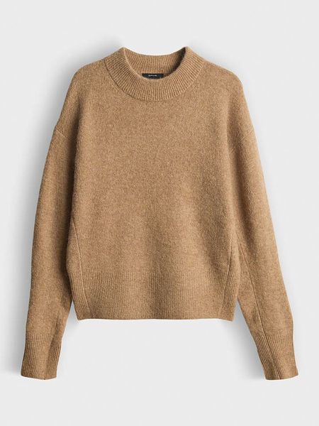 OPUS Sweter "Pitan" w kolorze karmelowym rozmiar: 40. Brązowe swetry Opus, bez wzorów, z wełny, bez ramiączek. Za 229.95 zł.