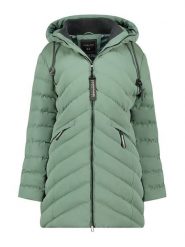 Canadian Peak Płaszcz zimowy "Clarisseak" w kolorze zielonym rozmiar: XXL. Zielone płaszcze Canadian Peak, na zimę, xxl, bez wzorów, z puchu, bez kaptura. Za 337.41 zł.