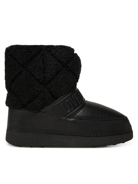 LOVE MOSCHINO Śniegowce JA24412G0NISJ00A Czarny. Czarne śniegowce Love Moschino, bez wzorów, ze skóry, bez zapięcia. Za 639.99 zł.