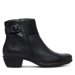 Botki Pikolinos. Czarne botki Pikolinos, bez wzorów, bez obcasa, na słupku, bez zapięcia. Za 759.99 zł.