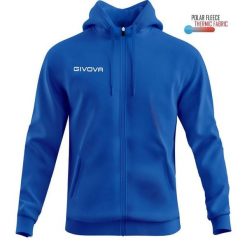 Bluza sportowa Givova Polarfleece 500 niebieska 2XL. Niebieskie bluzy z kapturem Givova, s, bez wzorów, z materiału, do biegania. Za 92.02 zł.
