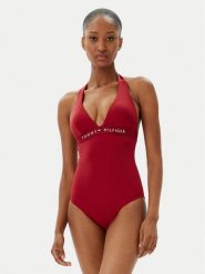 Tommy Hilfiger Strój kąpielowy UW0UW05850 Czerwony. Czerwone stroje jednoczęściowe Tommy Hilfiger, bez wzorów, z syntetyku. Za 289.99 zł.