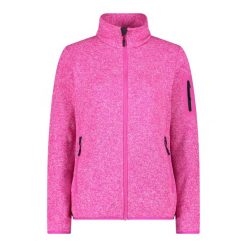 Bluza polarowa damska CMP Haze Jacket Knitted. Czerwone bluzy z kapturem CMP, l, bez wzorów, z materiału, z kapturem, trekkingowe. Za 283.95 zł.