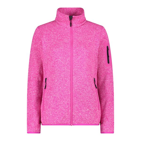 Bluza polarowa damska CMP Haze Jacket Knitted. Czerwone bluzy bez kaptura CMP, bez wzorów, z materiału, bez kaptura, narciarskie. Za 268.50 zł.
