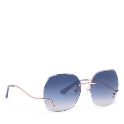 Okulary przeciwsłoneczne Guess. Żółte okulary przeciwsłoneczne Guess, z aplikacjami, złote. Za 589.99 zł.