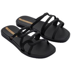 Klapki damskie Ipanema Solar. Brązowe klapki Ipanema, bez wzorów, sportowe, bez obcasa, bez zapięcia. Za 59.99 zł.