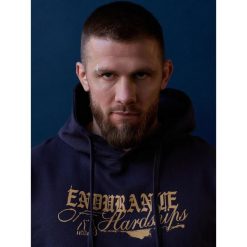 MANTO bluza z kapturem RESOLVE granatowa. Niebieskie bluzy MANTO, bez wzorów, bez ramiączek, z kapturem. Za 249.00 zł.