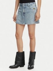 G-Star Raw Spódnica jeansowa Cinch D28409-E352 Niebieski Regular Fit. Niebieskie spódnice G-Star, bez wzorów, z bawełny, retro. Za 246.99 zł.