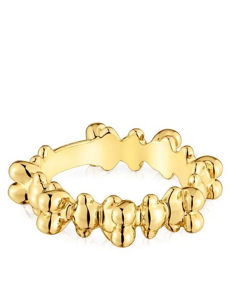 TOUS Pierścionek Bold Bear 1004342512 Złoty. Żółte pierścionki tous, srebrne. Za 299.99 zł.
