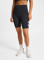 Szorty damskie Hummel Pulse Logo MW. Czarne szorty sportowe Hummel, bez wzorów, z bawełny, do biegania. Za 124.00 zł.