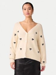 YAS Kardigan Bow 26034899 Beżowy Regular Fit. Brązowe swetry YAS, l, bez wzorów, z syntetyku, bez ramiączek. Za 169.99 zł.