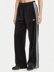 Adidas Spodnie dresowe Velour LG4295 Czarny Loose Fit. Czarne spodnie dresowe adidas, bez wzorów, z bawełny. Za 299.99 zł.