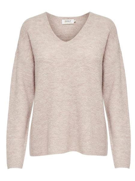 ONLY Sweter "Camilla" w kolorze beżowym rozmiar: M. Brązowe swetry ONLY, m, bez wzorów, ze splotem, bez ramiączek. Za 109.95 zł.