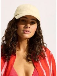 Seafolly Czapka w kolorze beżowym rozmiar: onesize. Brązowe czapki z daszkiem Seafolly, bez wzorów, z bawełny. Za 98.19 zł.