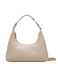 Calvin Klein Torebka Foil Logo Conv Shou?Lder Bag LV04F3272G Beżowy. Brązowe torebki klasyczne Calvin Klein, bez wzorów, ze skóry, bez dodatków. Za 309.99 zł.