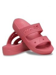 Crocs Klapki "Baya" w kolorze różowym rozmiar: 34/35. Różowe klapki Crocs, bez wzorów, klasyczne, z otwartym noskiem, bez obcasa, bez zapięcia. Za 113.63 zł.