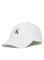 Calvin Klein Czapka z daszkiem Monologo Printed Baseball Cap LV04K5027G Biały. Białe czapki z daszkiem Calvin Klein, bez wzorów, z bawełny. Za 129.99 zł.