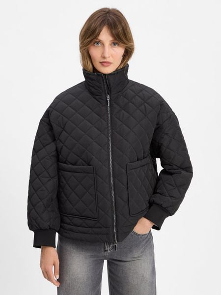Armani Exchange kurtka pikowana Kobiety czarny, M. Czarne kurtki Armani Exchange, m, bez wzorów, prążkowane, klasyczne, bez kaptura. Za 649.95 zł.