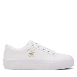Tenisówki Beverly Hills Polo Club. Białe trampki Beverly Hills Polo Club, bez wzorów, bez zapięcia. Za 179.99 zł.