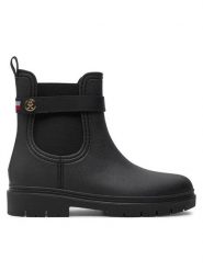 Tommy Hilfiger Kalosze Th Stud Rubberised Rainboot FW0FW08168 Czarny. Czarne kalosze Tommy Hilfiger, bez wzorów, z tworzywa sztucznego, bez zapięcia. Za 439.99 zł.