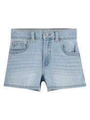 Levi's Kids Szorty dżinsowe w kolorze błękitnym rozmiar: 140. Niebieskie szorty Levi's Kids, z aplikacjami, ze skóry, klasyczne. Za 145.60 zł.